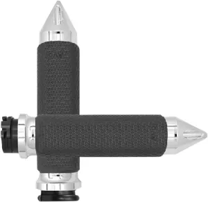 Avon Grips Chrome Memory Foam Spike Grips MF-63-CH-SPK