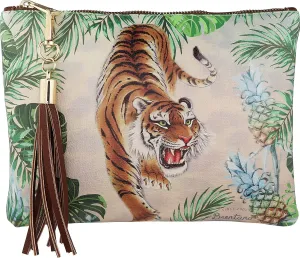 B BRENTANO Vegan Clutch Bag Pouch with Tassel Accent