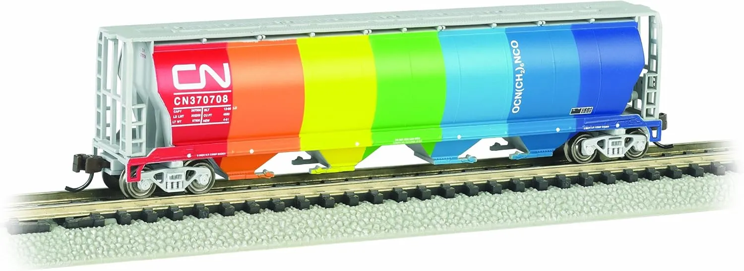 Bachmann Industries Inc. Canadian 4-Bay Cylindrical Grain Hopper Canadian National - Demonstrator - N Scale