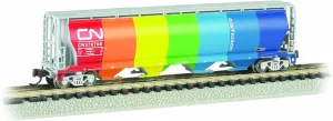 Bachmann Industries Inc. Canadian 4-Bay Cylindrical Grain Hopper Canadian National - Demonstrator - N Scale