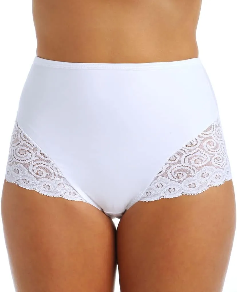 Bali Women's Firm Control Shapewear Brief With Lace Dfx054 2-pack