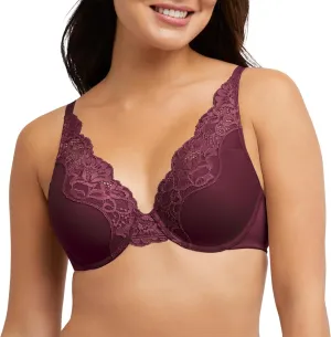 Bali Women's Lace Underwire Bra, One Smooth U Comfort Stretch Full-Coverage Convertible Bra