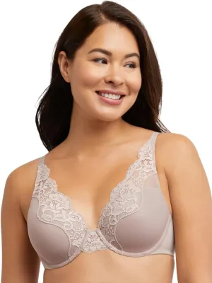 Bali Women's Lace Underwire Bra, One Smooth U Comfort Stretch Full-Coverage Convertible Bra