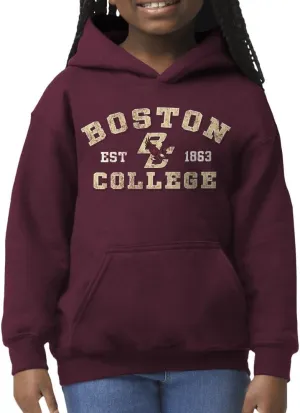 Barnesmith NCAA Unisex Youth Hooded Sweatshirt, Vintage Logo, Color