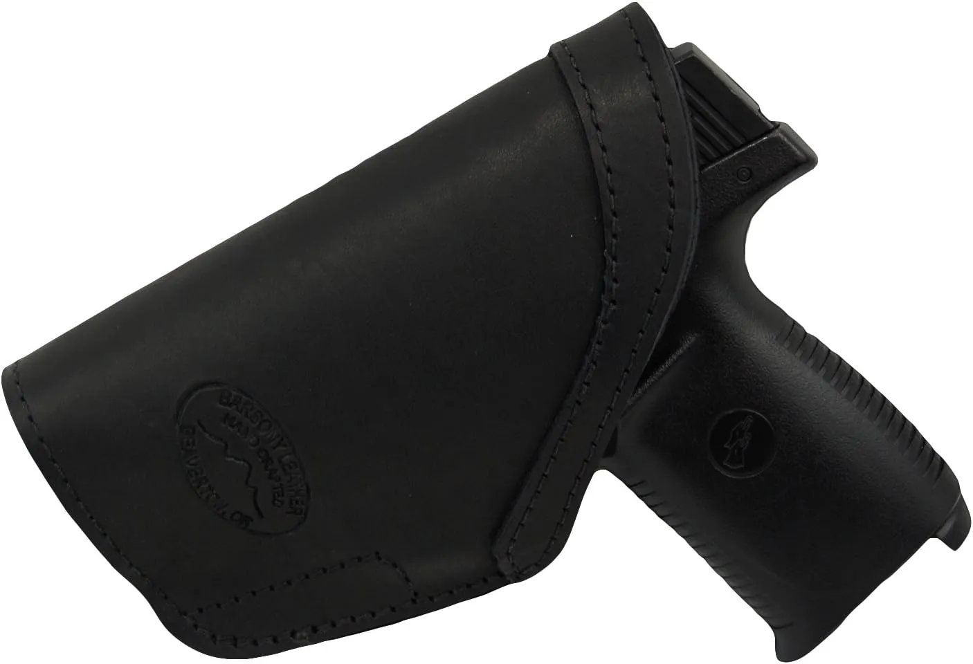 Barsony New Black Leather Inside The Waistband Holster for S&W M&P Shield with Laser
