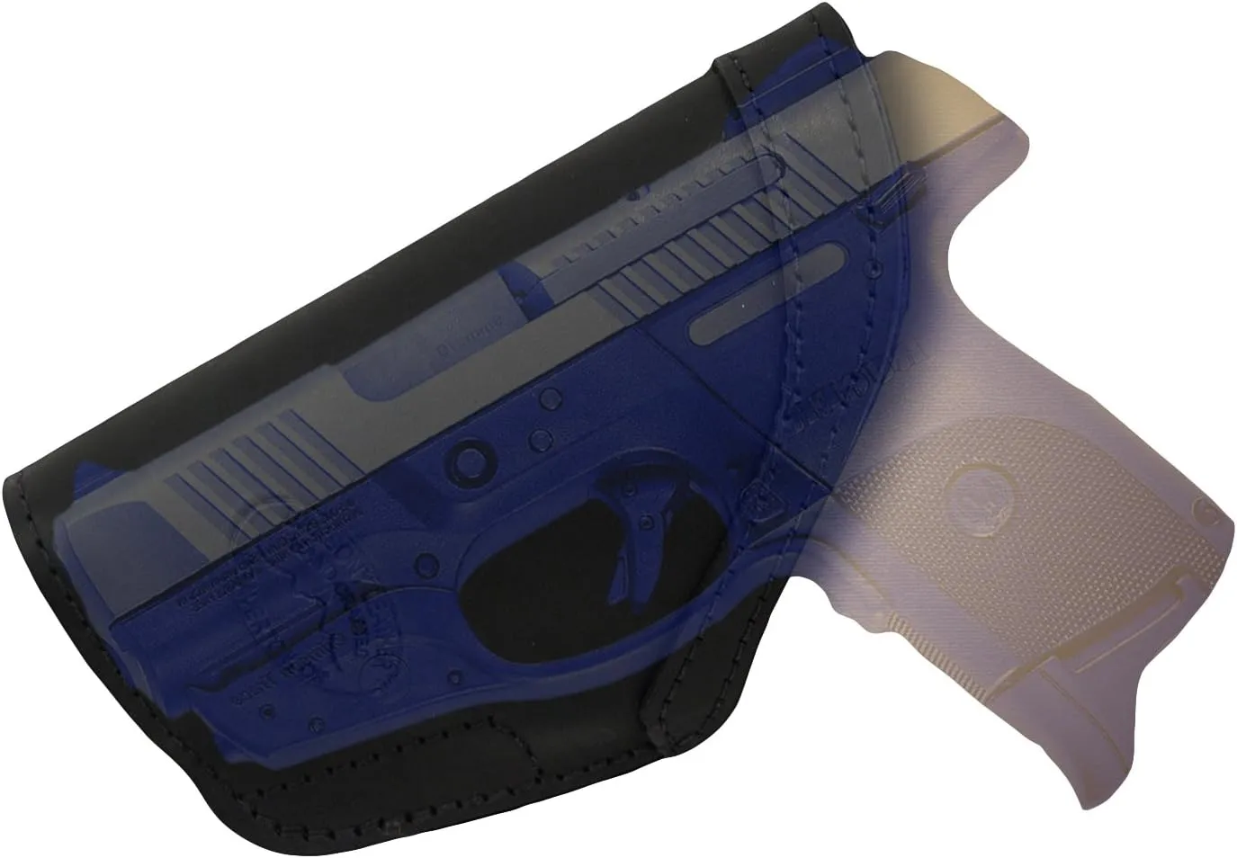 Barsony New Black Leather Inside The Waistband Holster for S&W M&P Shield with Laser