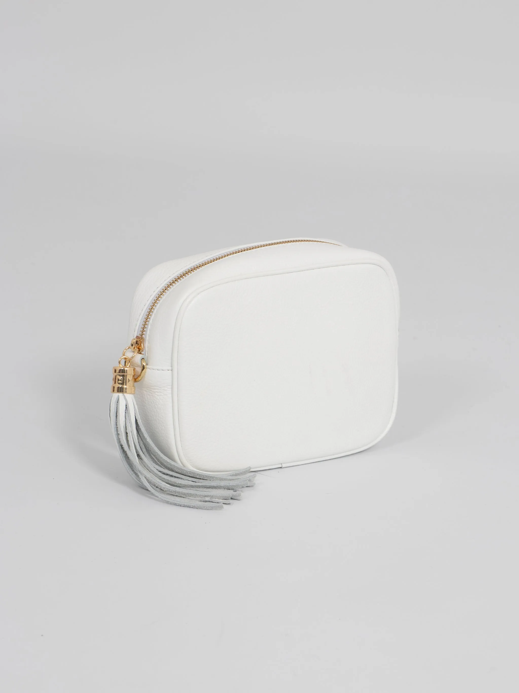 Beau Crossbody Bag - White, Pebbled