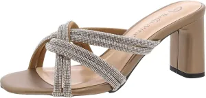 Bella Vita Womens Carmen Faux Suede Embellished Heels