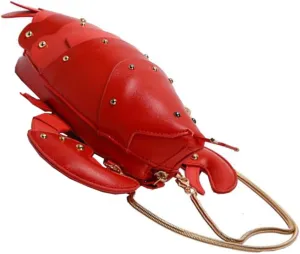 BESTYASH Stylish Crawfish Chain Bag Cute Crossbody Shoulder Bag for Girls Pu Material for Work Shopping Travel Everyday Use Fun Present Idea