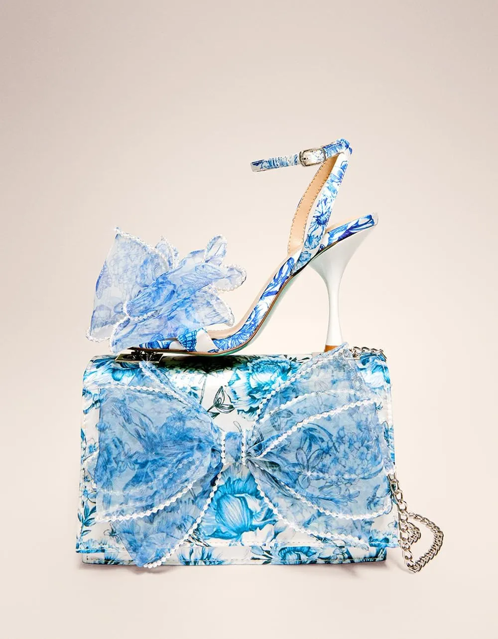 Betsey Johnson Pearl Trimmed Bow Bag