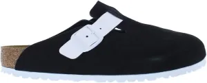 Birkenstock Boston BS Unisex Shoes Size 9, Color: Black White-Black
