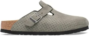 Birkenstock Boston Suede Embossed Clogs Dotted STO