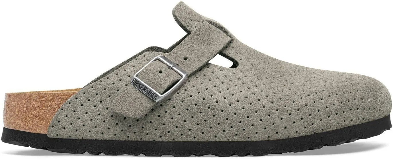 Birkenstock Boston Suede Embossed Clogs Dotted STO