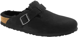 BIRKENSTOCK New Unisex Boston Fur Clog Black Suede 38 R