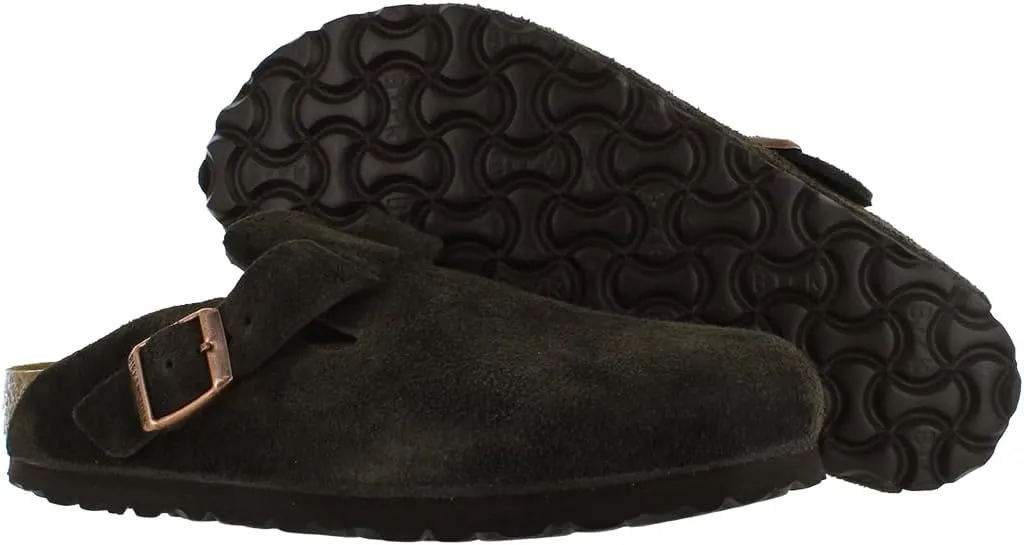 Birkenstock Unisex-Adult Boston Bosten Super-Runner Work Shoes Natural Leather Black Size 36-Normal Footbed, 10