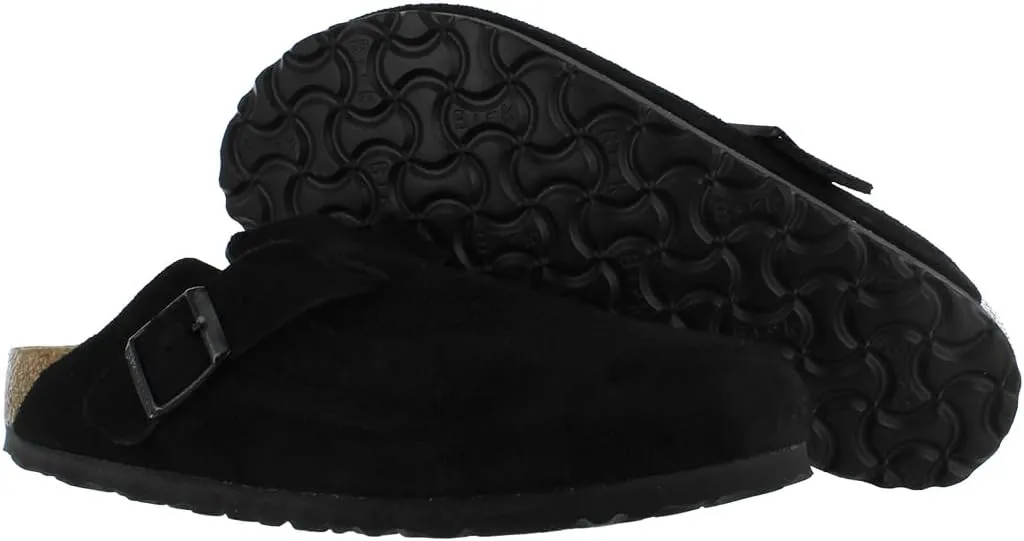 Birkenstock Unisex-Adult Boston Bosten Super-Runner Work Shoes Natural Leather Black Size 36-Normal Footbed, 10
