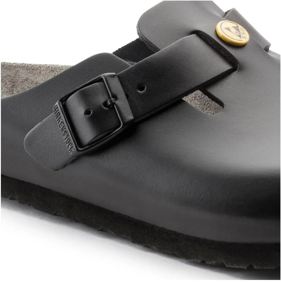 Birkenstock Women's Open-Back Boston Anti-Static Natural Leather Normal Footbed, EUR 42
