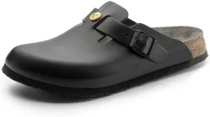 Birkenstock Women's Open-Back Boston Anti-Static Natural Leather Normal Footbed, EUR 42