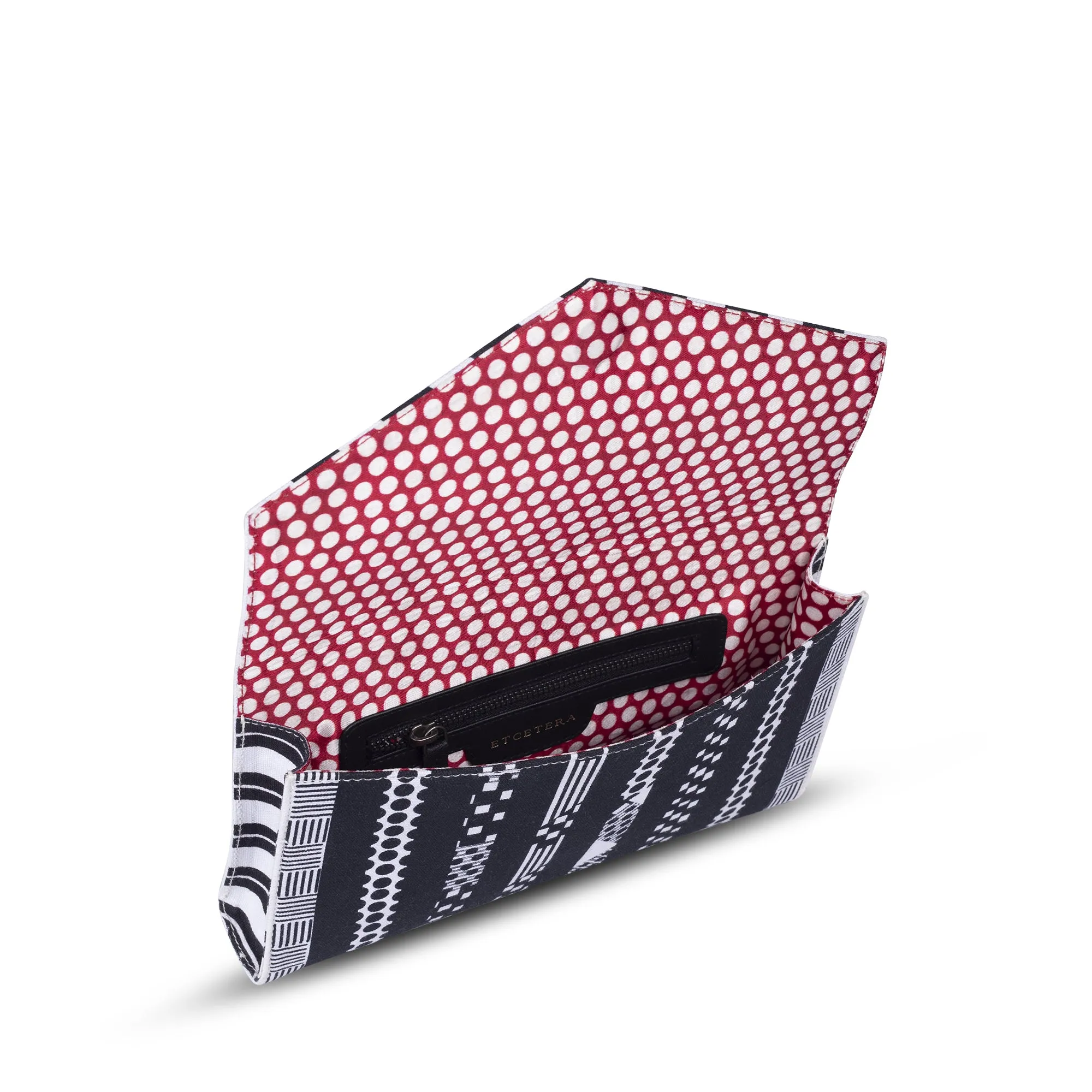 Black and White crystal etc Envelope Clutch