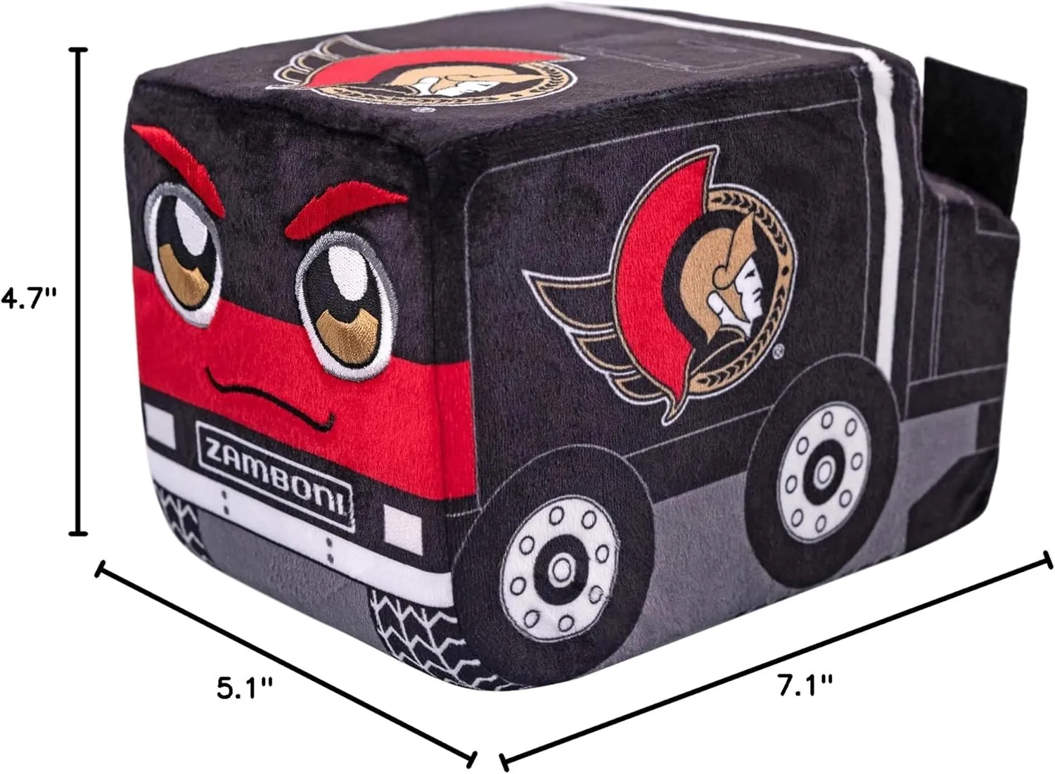 Bleacher Creatures Ottawa Senators Zamboni 7" NHL Kuricha Plushie - Soft Chibi Inspired Plush