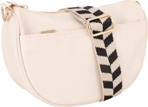BLOC Bags Crossbody Bags for Women Half Moon Purse Designer Small Shoulder Handbag Triple Pocket with Zippers and Wide Strap