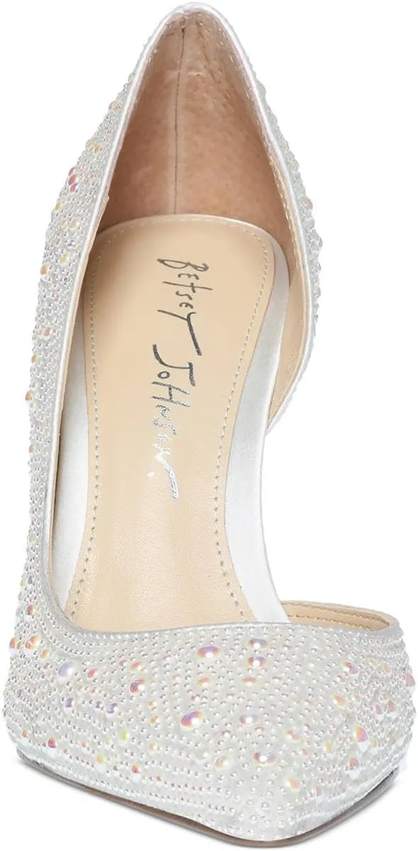 Blue by Betsey Johnson Womens Hazil Embellished D'Orsay Heels