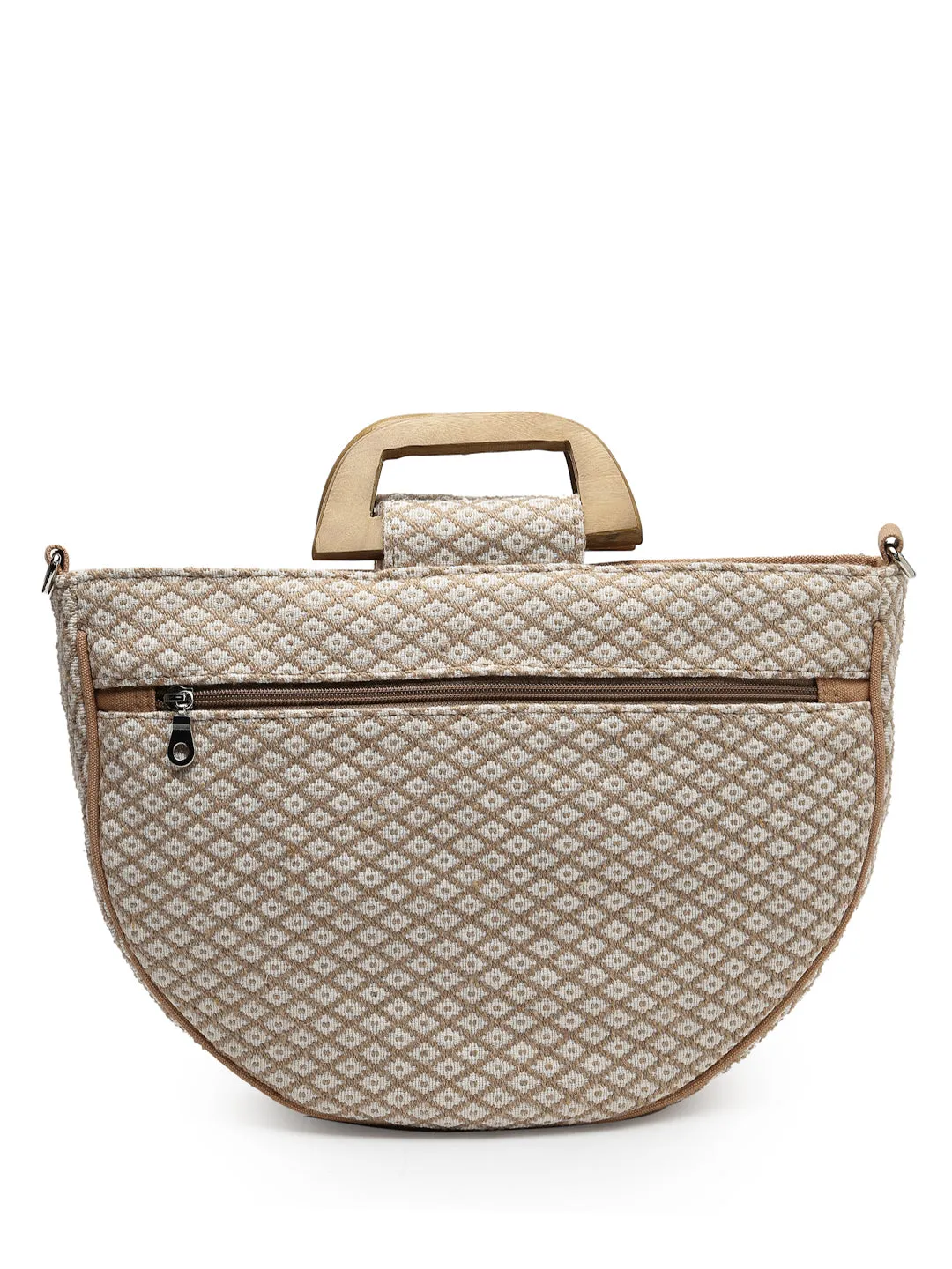 Boho Ethnic Embellished Cotton Jacquard Handheld Bag