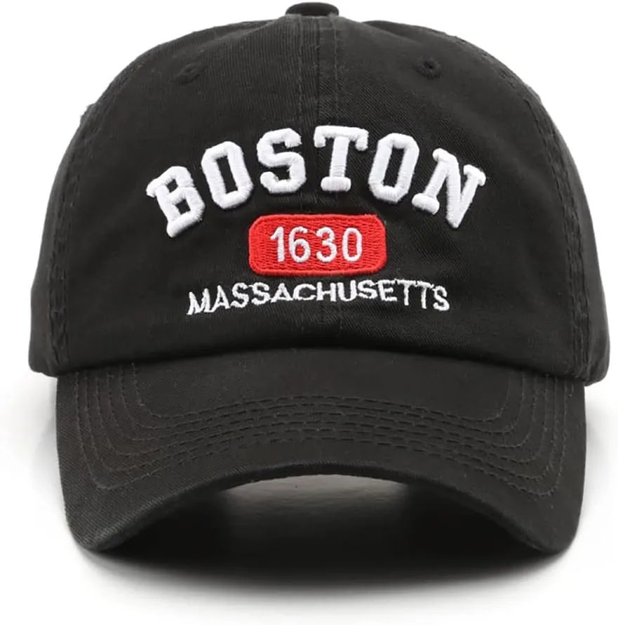 Boston Cap Unisex Baseball Cap Sun Hat Adjustable Trucker Cap