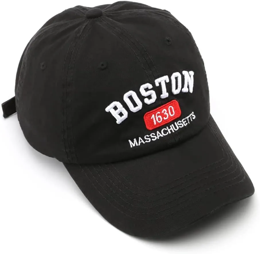 Boston Cap Unisex Baseball Cap Sun Hat Adjustable Trucker Cap