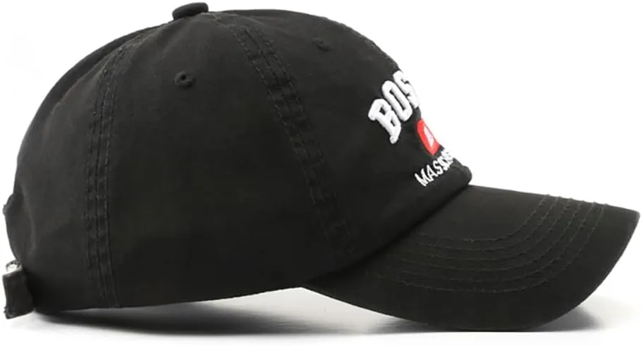 Boston Cap Unisex Baseball Cap Sun Hat Adjustable Trucker Cap