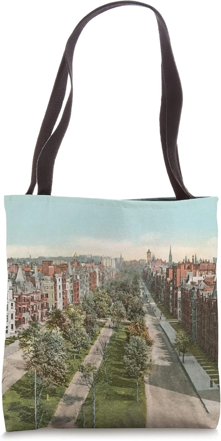 Boston Commonwealth Ave Illustration (1904) Tote Bag