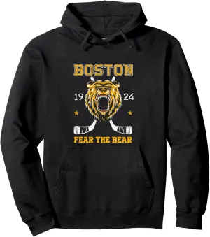 Boston Ice Hockey Fear the Bear Pullover Hoodie