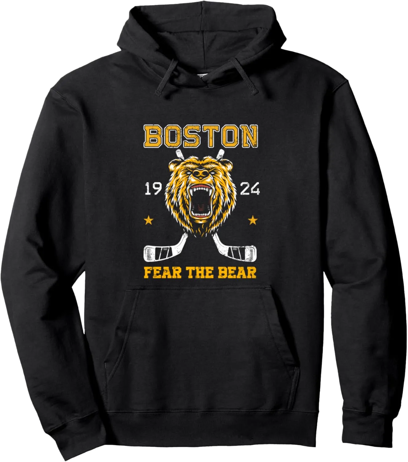 Boston Ice Hockey Fear the Bear Pullover Hoodie