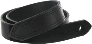 Boston Leather 1.5in. Hook And Loop Tipped Leather Belt 54 Black