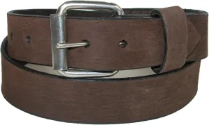Boston Leather Men's Bark Leather Belt, 32, Brown