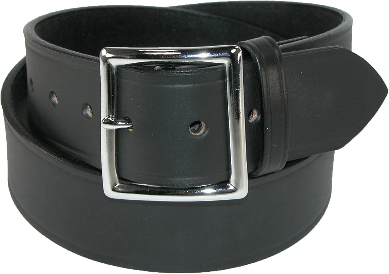 Boston Leather Men's Big & Tall Leather 1 3/4 Inch Garrison Belt, 52, Black