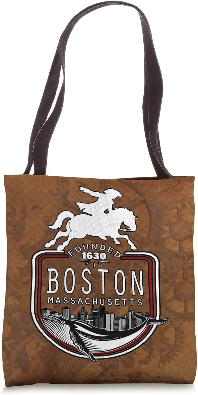 Boston Massachusetts Paul Revere Whale Keepsake Tote Bag