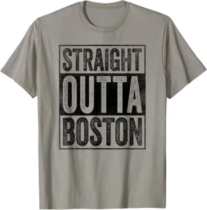 Boston Souvenir Boston Clothing Men Straight Outta Boston T-Shirt