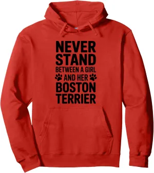 Boston Terrier Girl Funny Boston Terrier Pullover Hoodie
