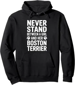 Boston Terrier Girl Funny Boston Terrier Pullover Hoodie