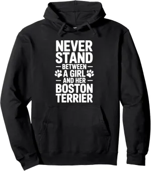 Boston Terrier Girl Funny Boston Terrier Pullover Hoodie