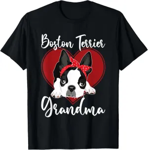 Boston Terrier Grandma | Dog Owner Boston Terrier T-Shirt