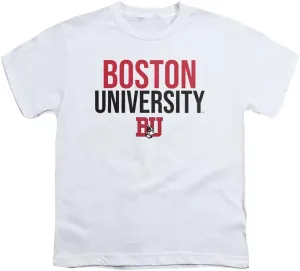 Boston University Official Stacked Youth Kids Boy/Girls T Shirt