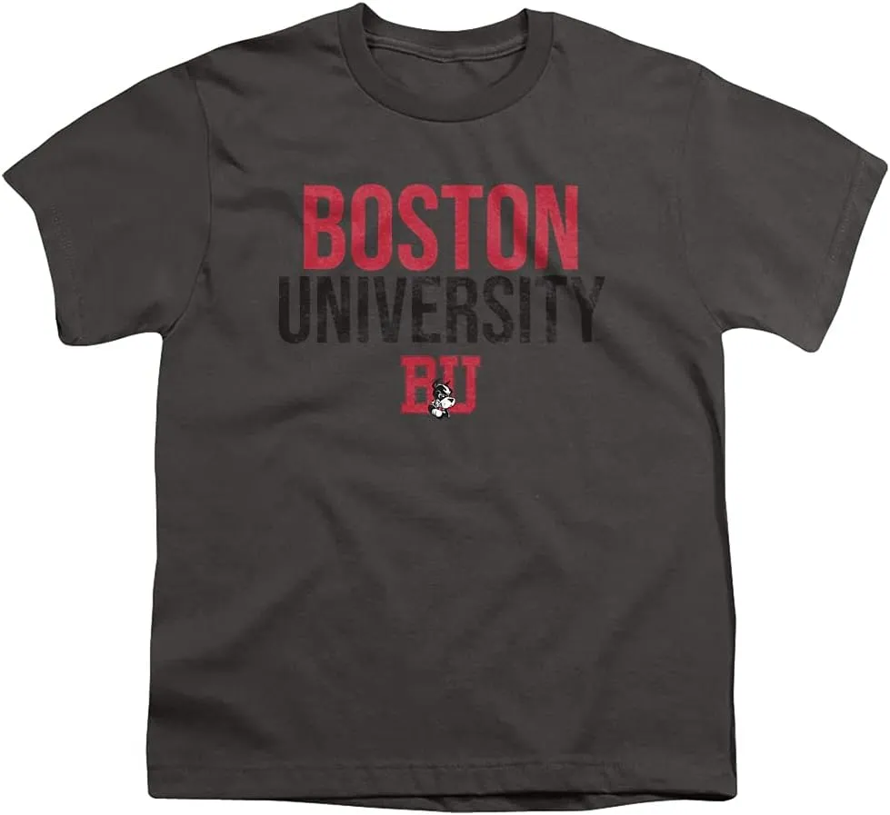 Boston University Official Stacked Youth Kids Boy/Girls T Shirt