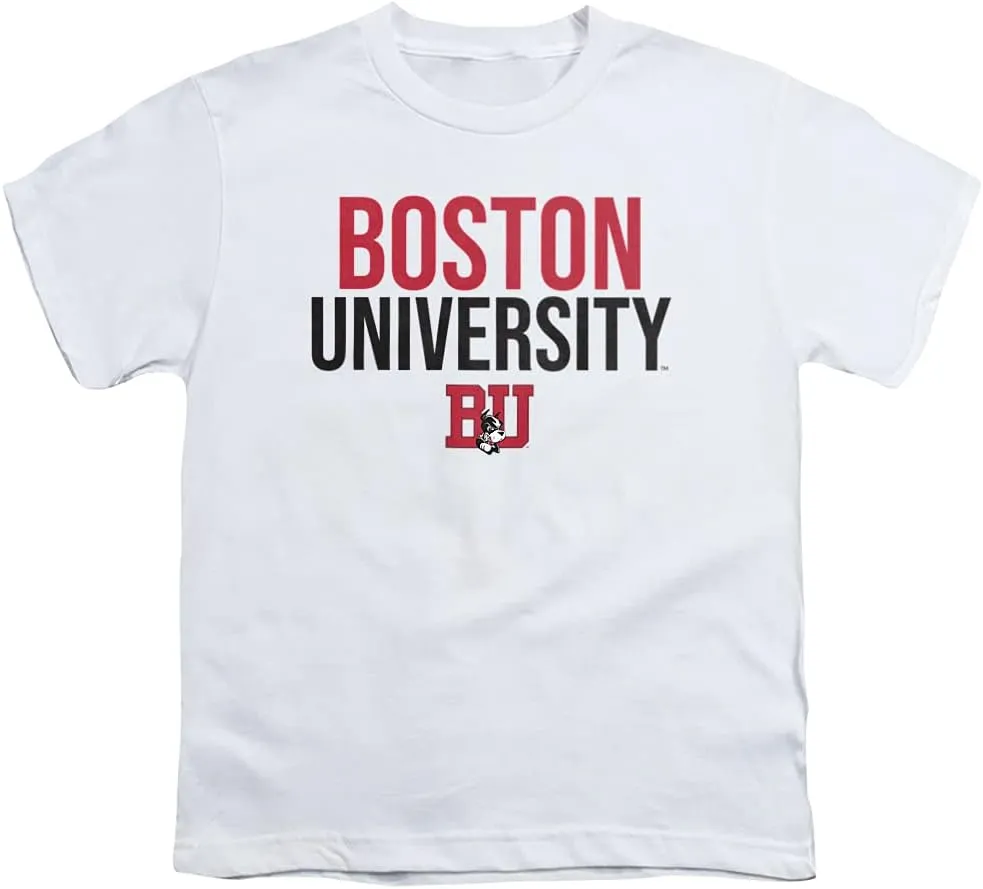 Boston University Official Stacked Youth Kids Boy/Girls T Shirt