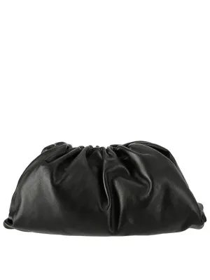 Bottega Veneta Nappa Pouch Dumpling Clutch Bag Black