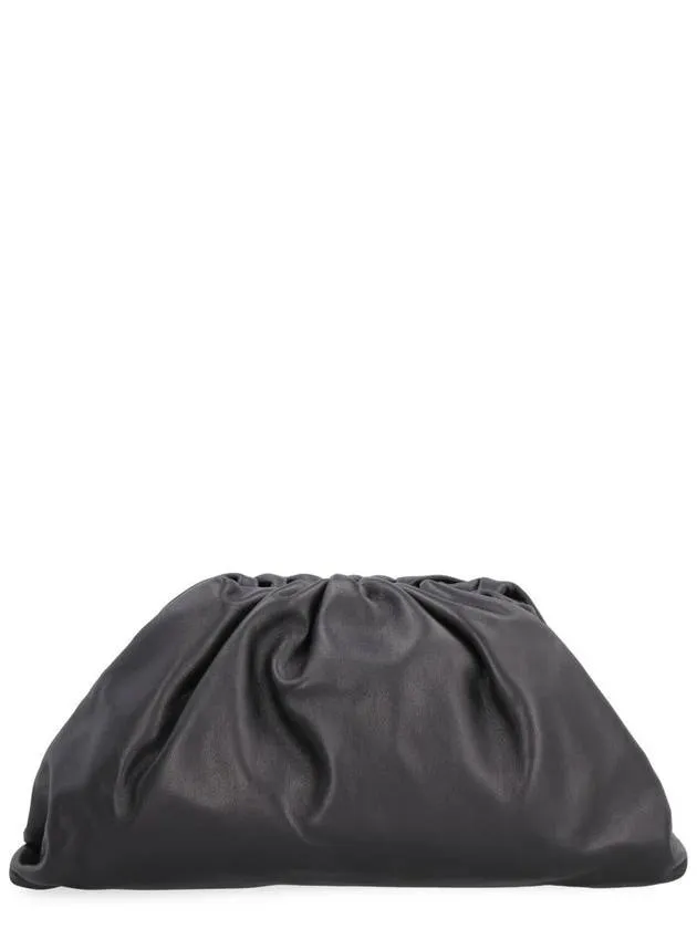 Bottega Veneta Nappa Pouch Dumpling Clutch Bag Black
