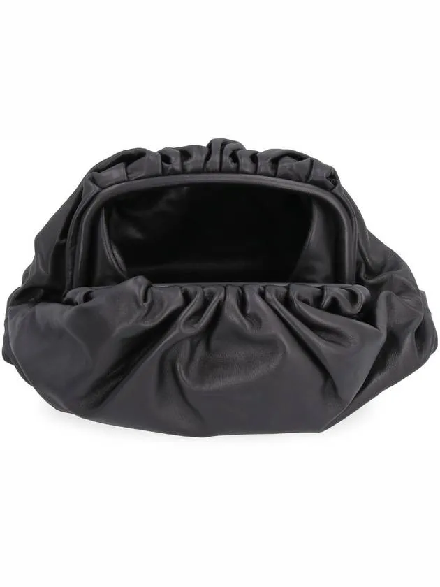 Bottega Veneta Nappa Pouch Dumpling Clutch Bag Black