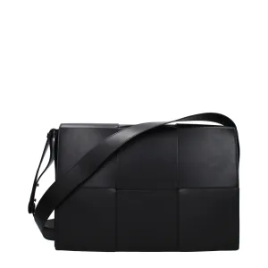 Bottega Veneta Shoulder Bags Men Leather Black