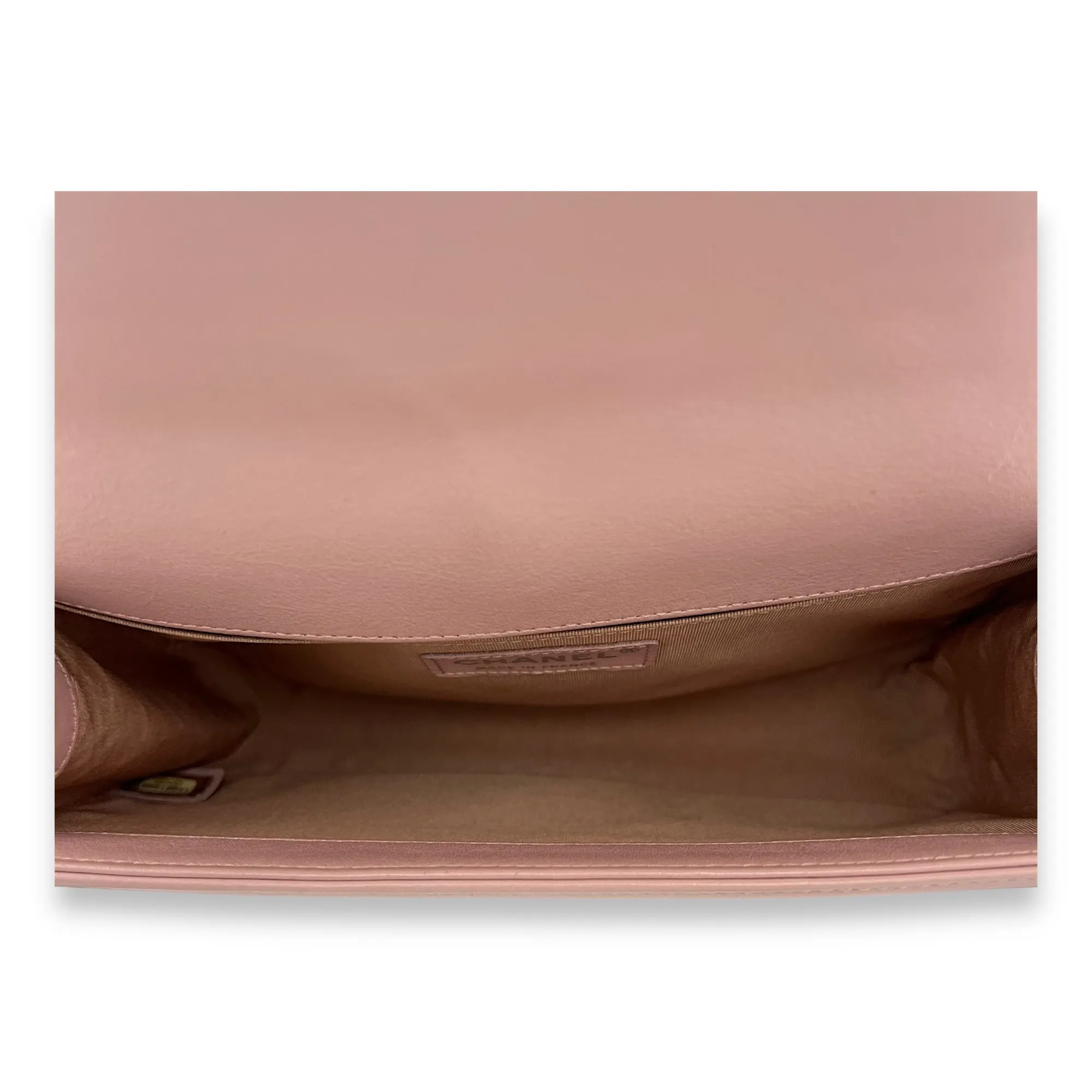 Boy Crossbody Bag Medium Pink in Calfskin, Silver hardware